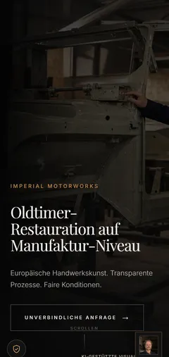 Imperial Motorworks เว็บไซต์และรากฐานทางเทคนิค — Handy