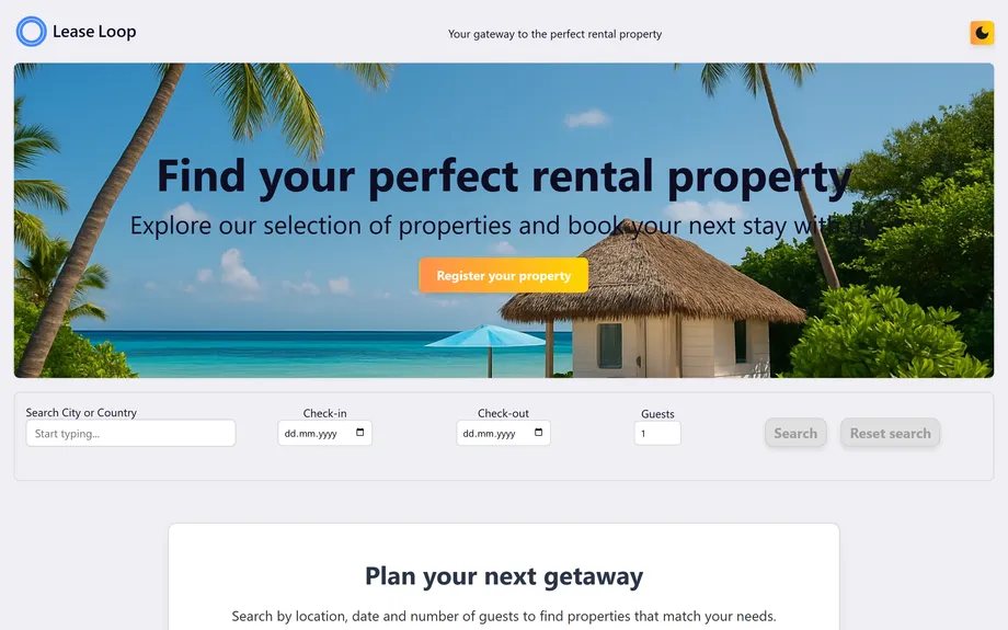Lease Loop — Verwaltungssoftware für Immobilien — Desktop