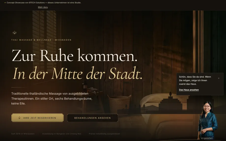Massagestudio — Konzeptbeispiel — Desktop