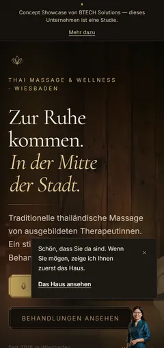 Massagestudio — Konzeptbeispiel — Handy